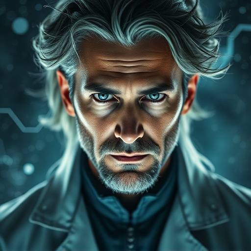 Portrait of 'Astra', a brilliant scientist with psychic abilities.